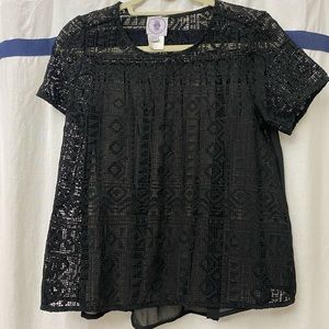 Boutique black cut out top